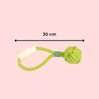 Rope Ball with Loop Handle Dog Toy – Fetch & Tug Toy