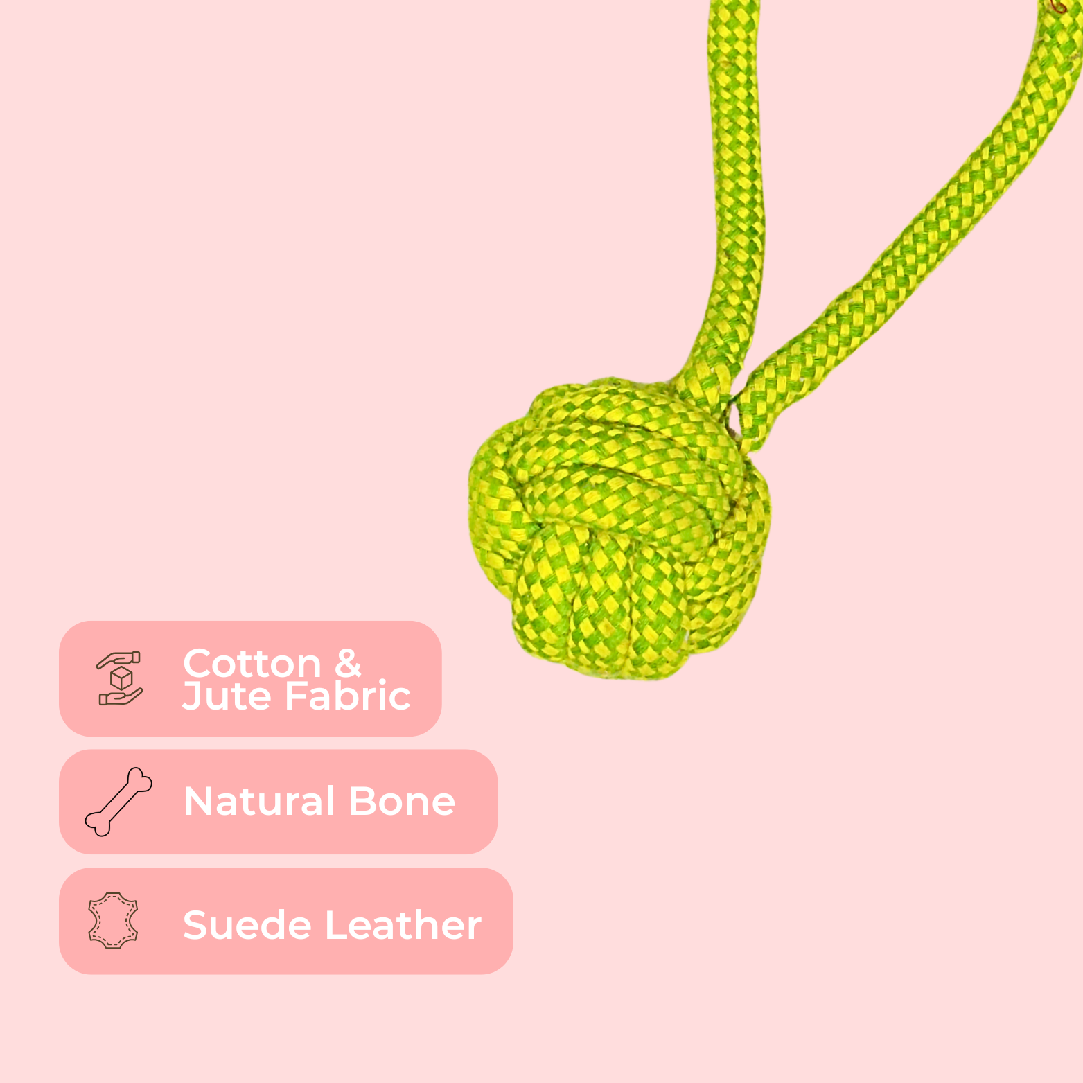 Rope Ball Dog Toy with Handle – Interactive Fetch & Tug Toy