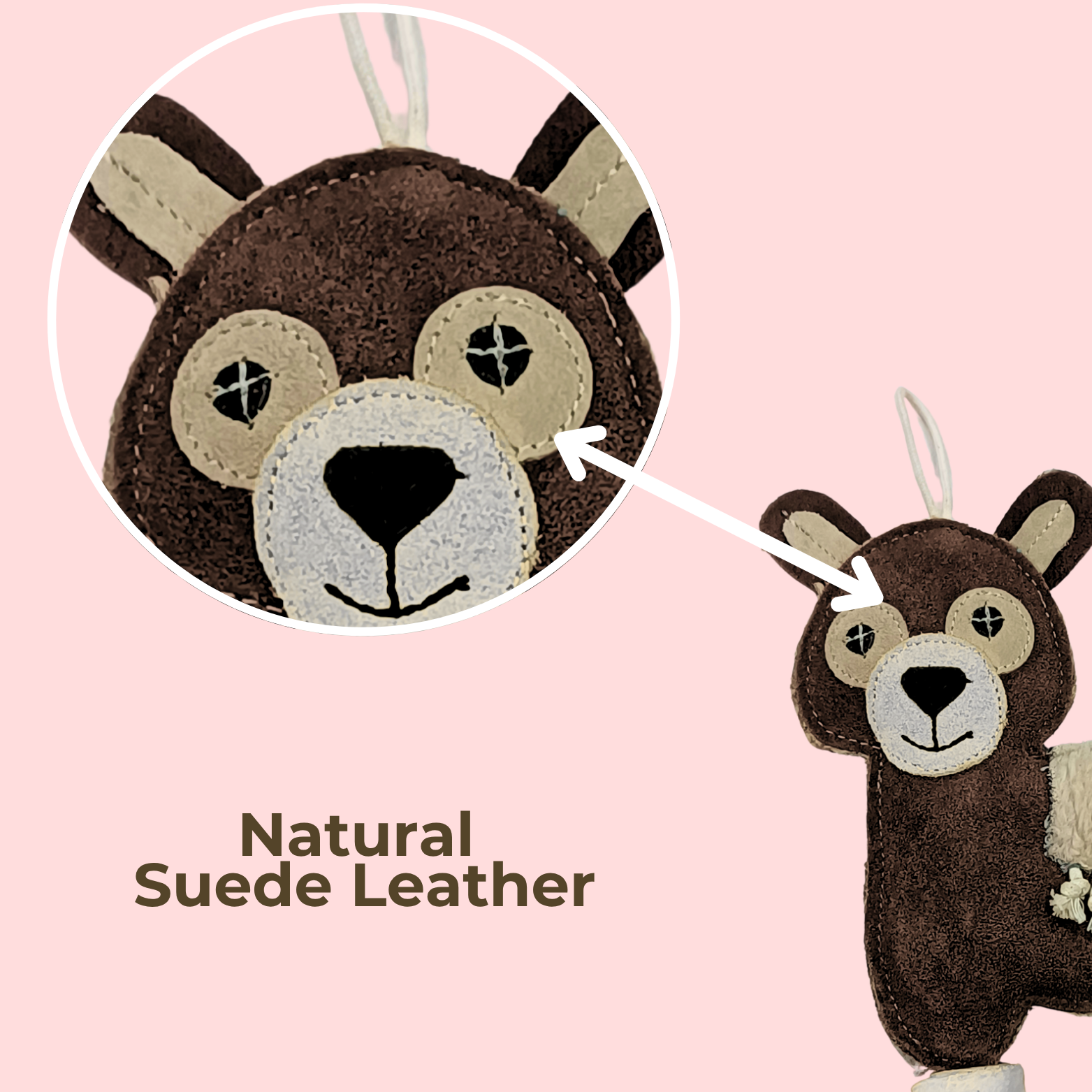 Alpaca Suede & Rope Dog Toy