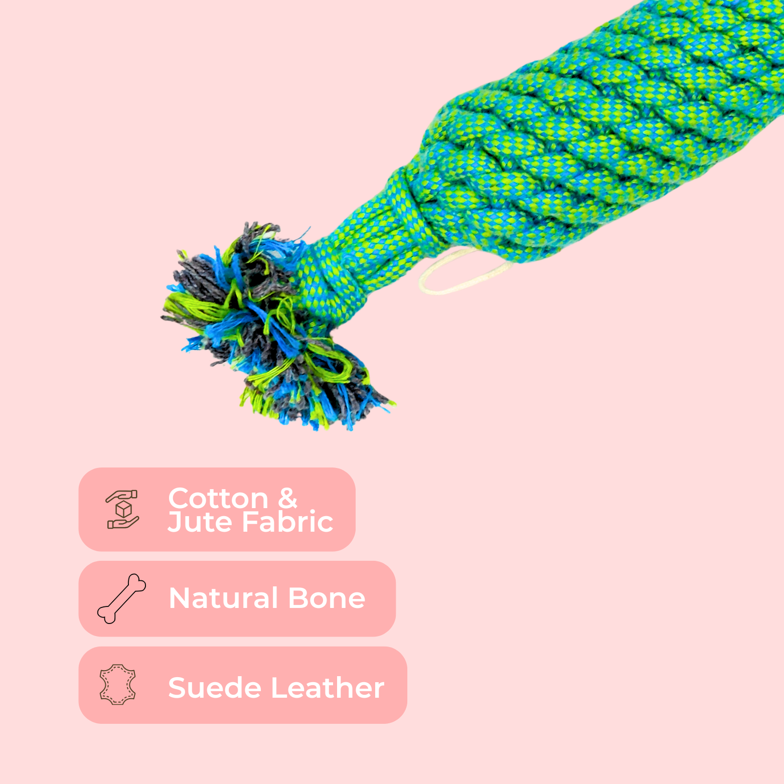 Extra Strong Braided Rope Stick Dog Toy – Teeth Cleaning Chew Toy