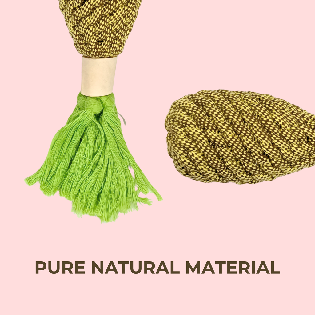 Natural Cotton Pineapple Rope Chew Toy