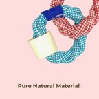 Natural Cotton Rope Dog Toy – Double Ring Chew Toy for Puppies & Small Dogs | Durable & Safe