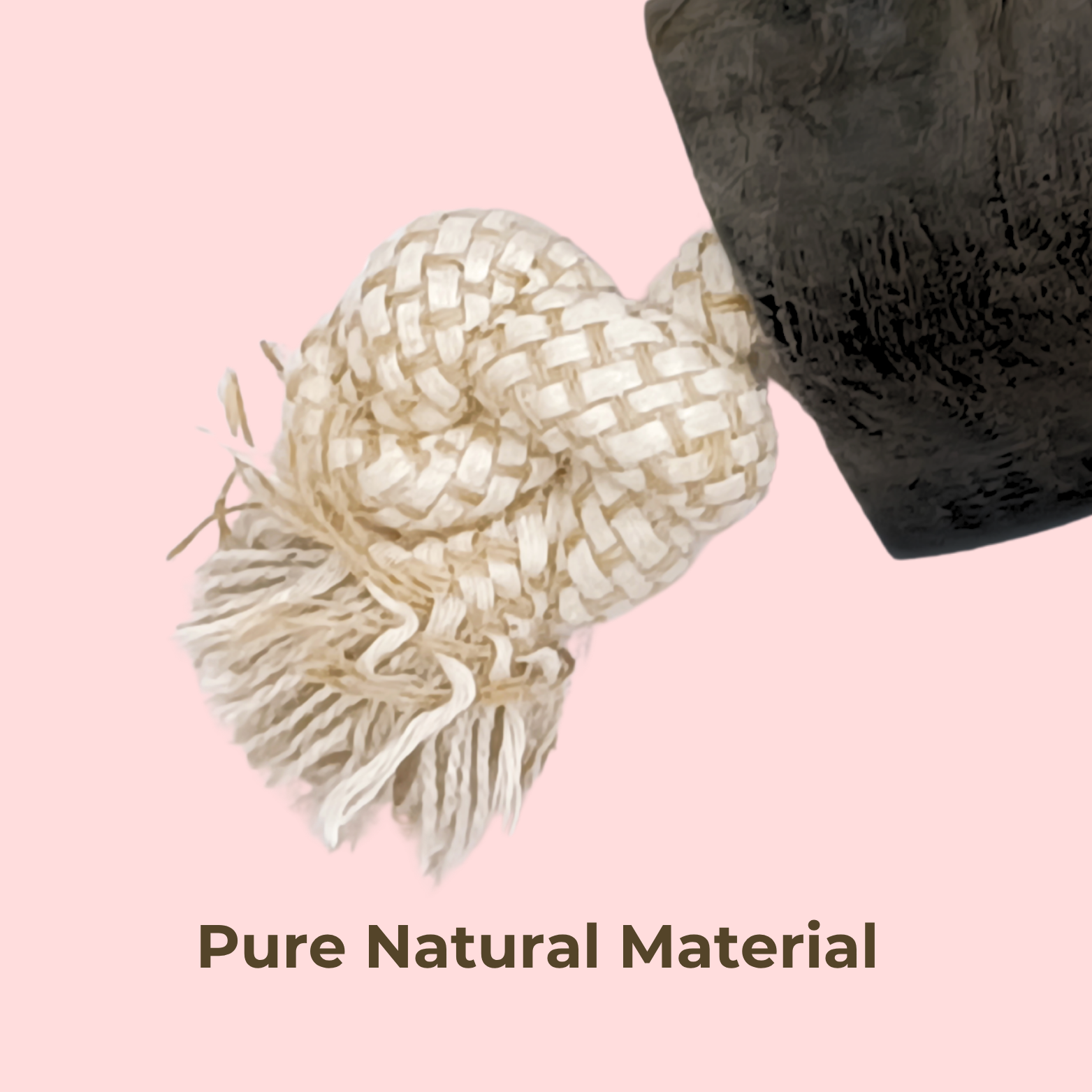 Rope Bone Toy with Natural Horn Center