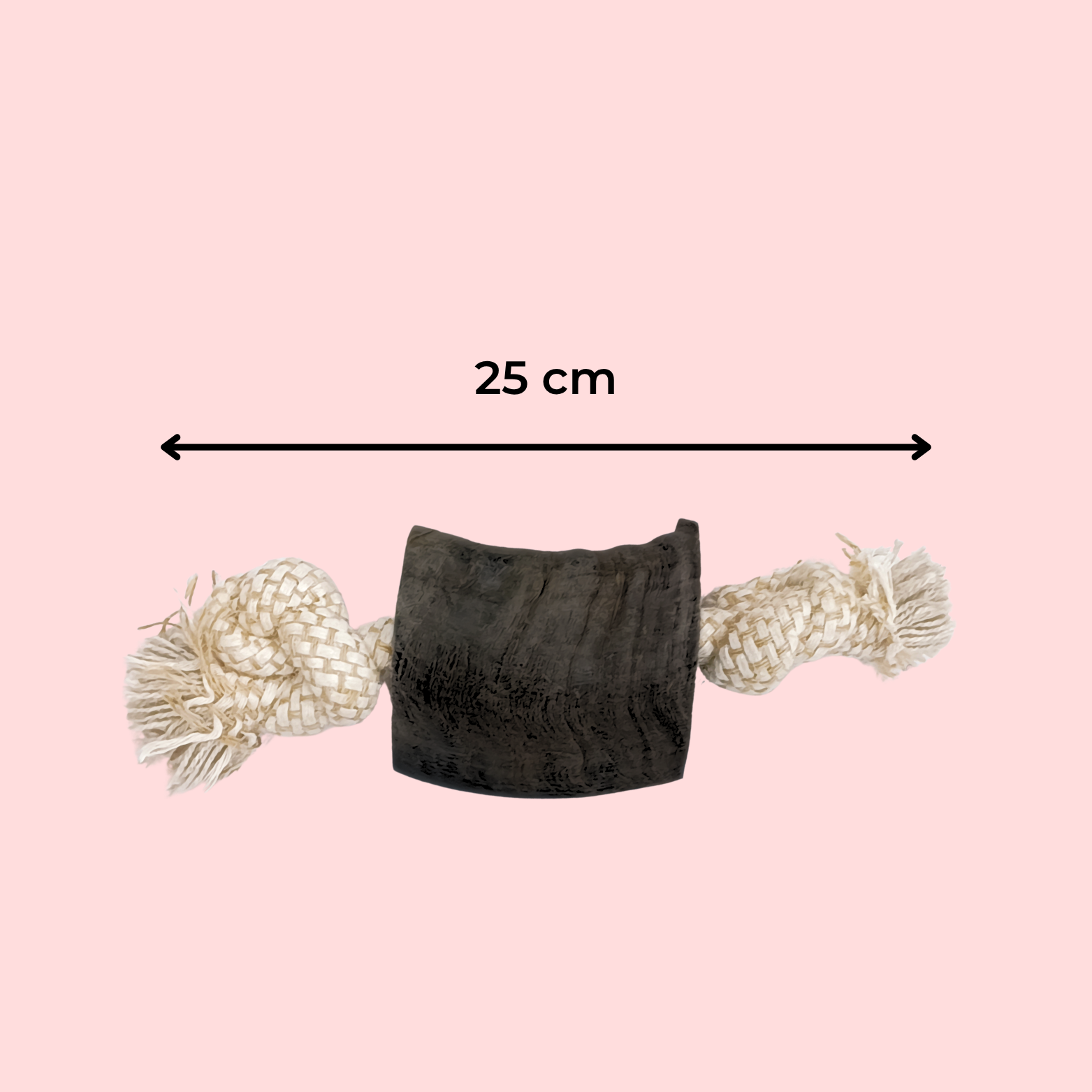 Rope Bone Toy with Natural Horn Center