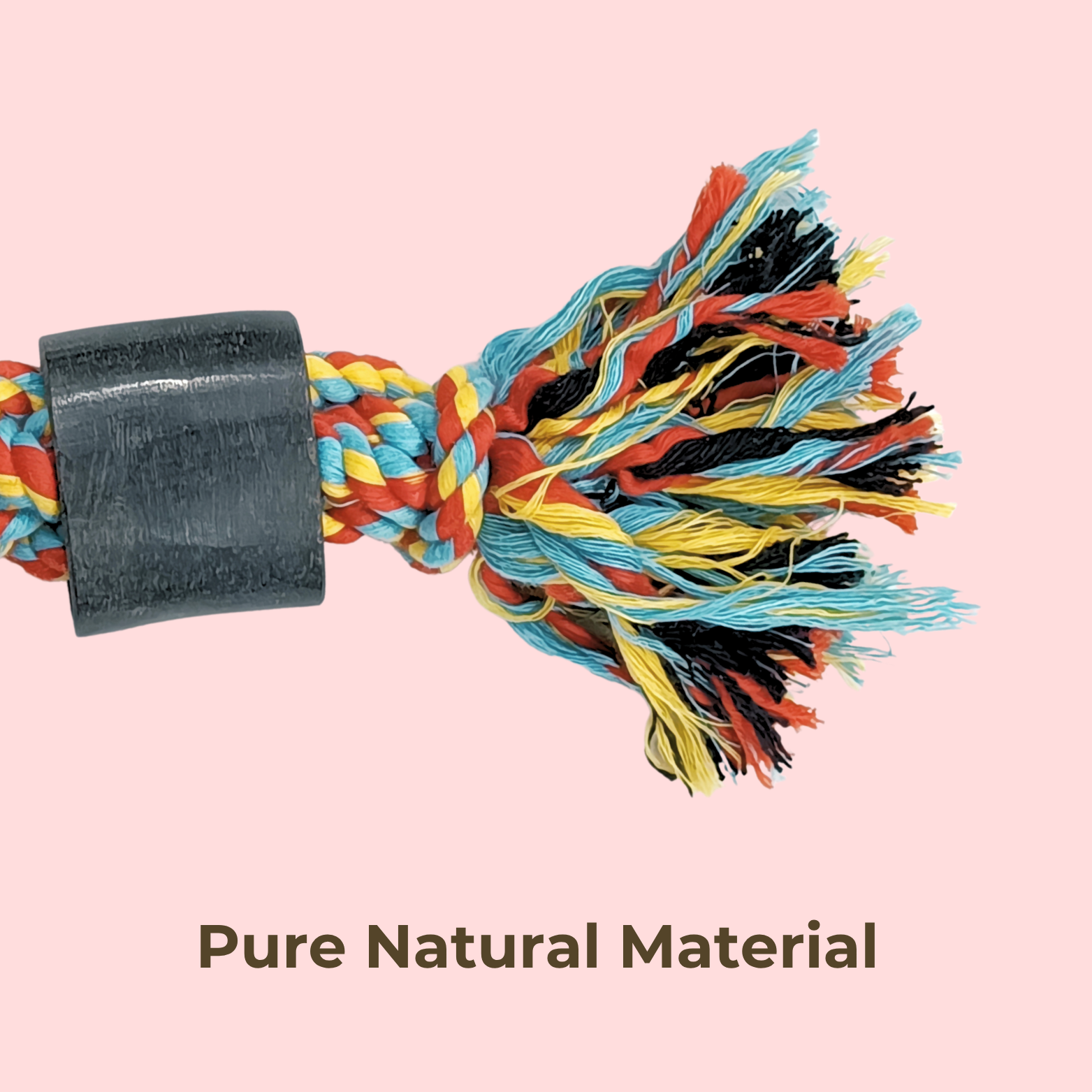 Colorful Braided Rope Tug Toy with Horn