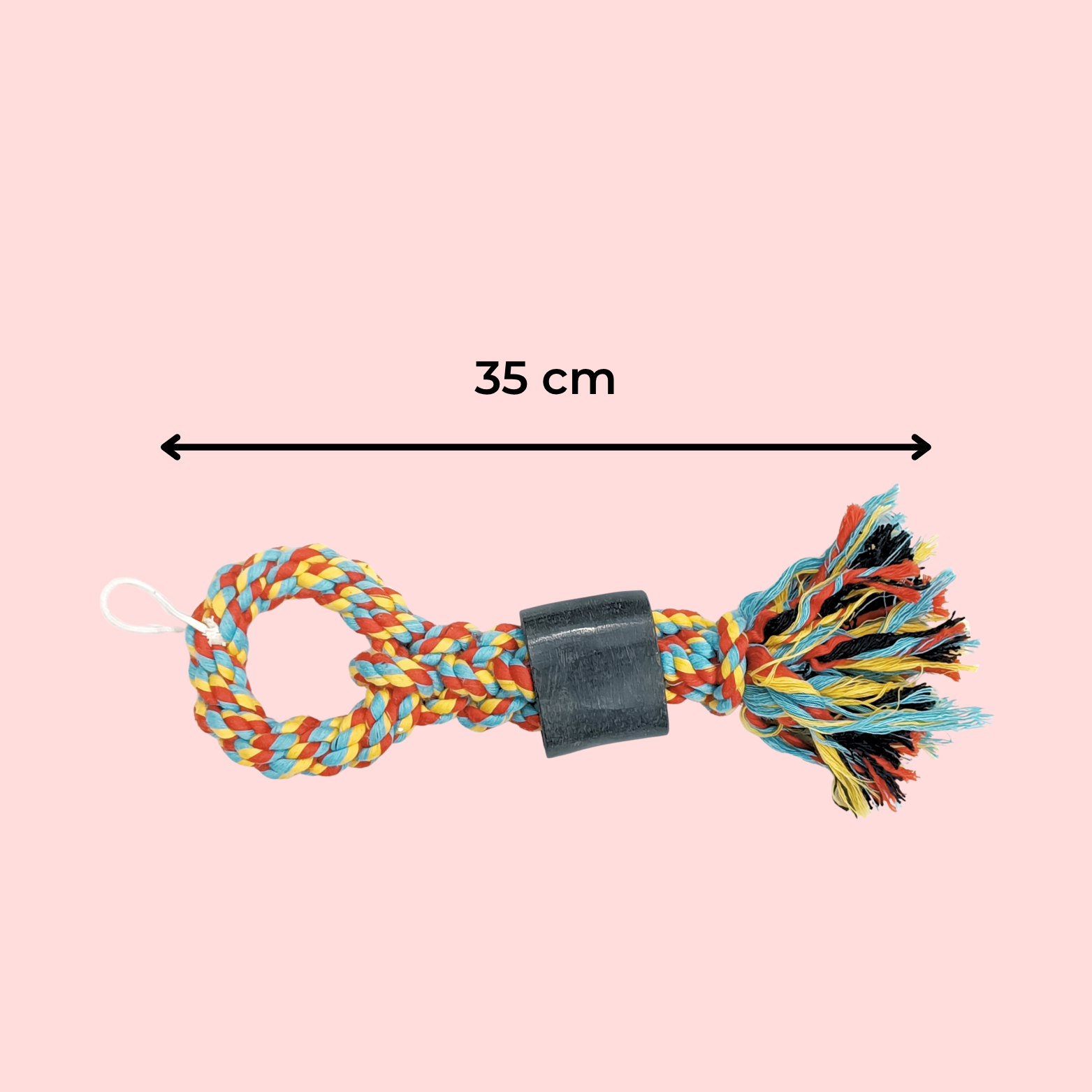 Colorful Braided Rope Tug Toy with Horn
