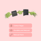 Heavy Duty Double Knot Rope Toy with 2 Horn