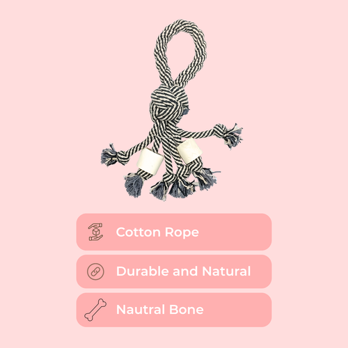 Braided Octopus Rope Dog Toy with Knots