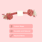 Natural Rope & Bone Knot Dog Toy – Strong Chew Toy for Dogs