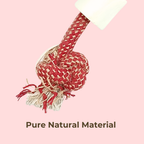 Natural Rope & Bone Knot Dog Toy – Strong Chew Toy for Dogs