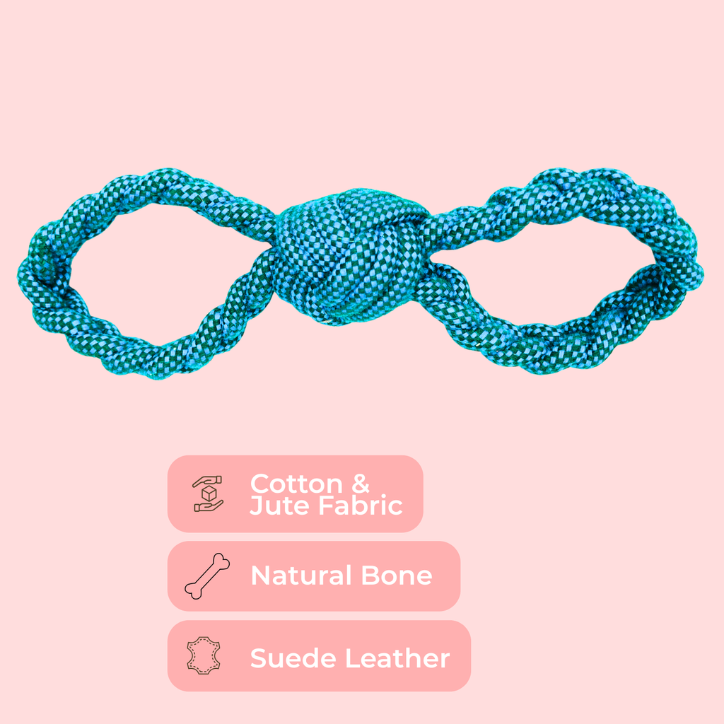 Heavy Duty Figure 8 Rope Dog Toy – Strong Tug Toy for Aggressive Chewers