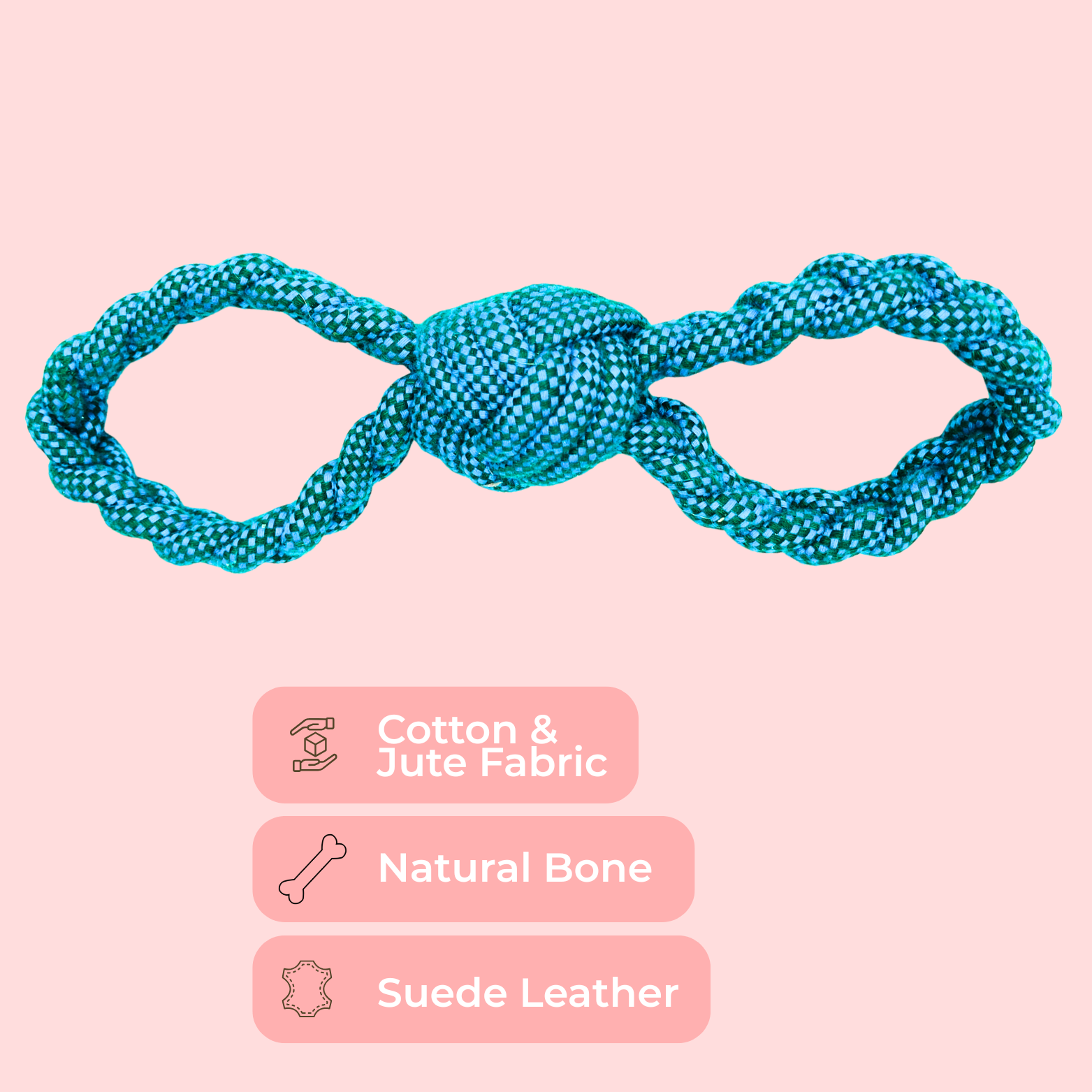 Heavy Duty Figure 8 Rope Dog Toy – Strong Tug Toy for Aggressive Chewers