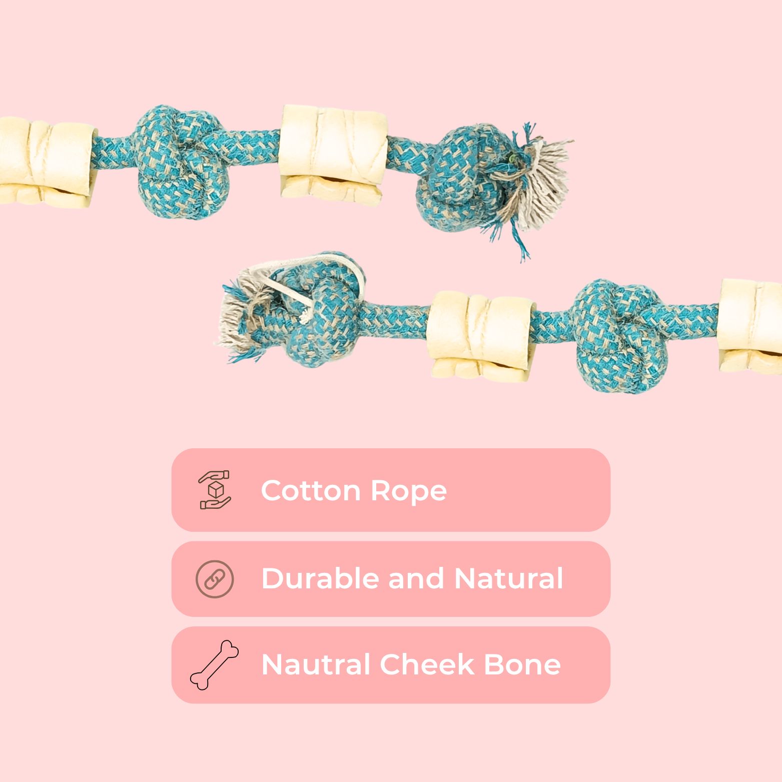 Triple Bone Rope Dog Toy – Heavy Duty Chew Toy
