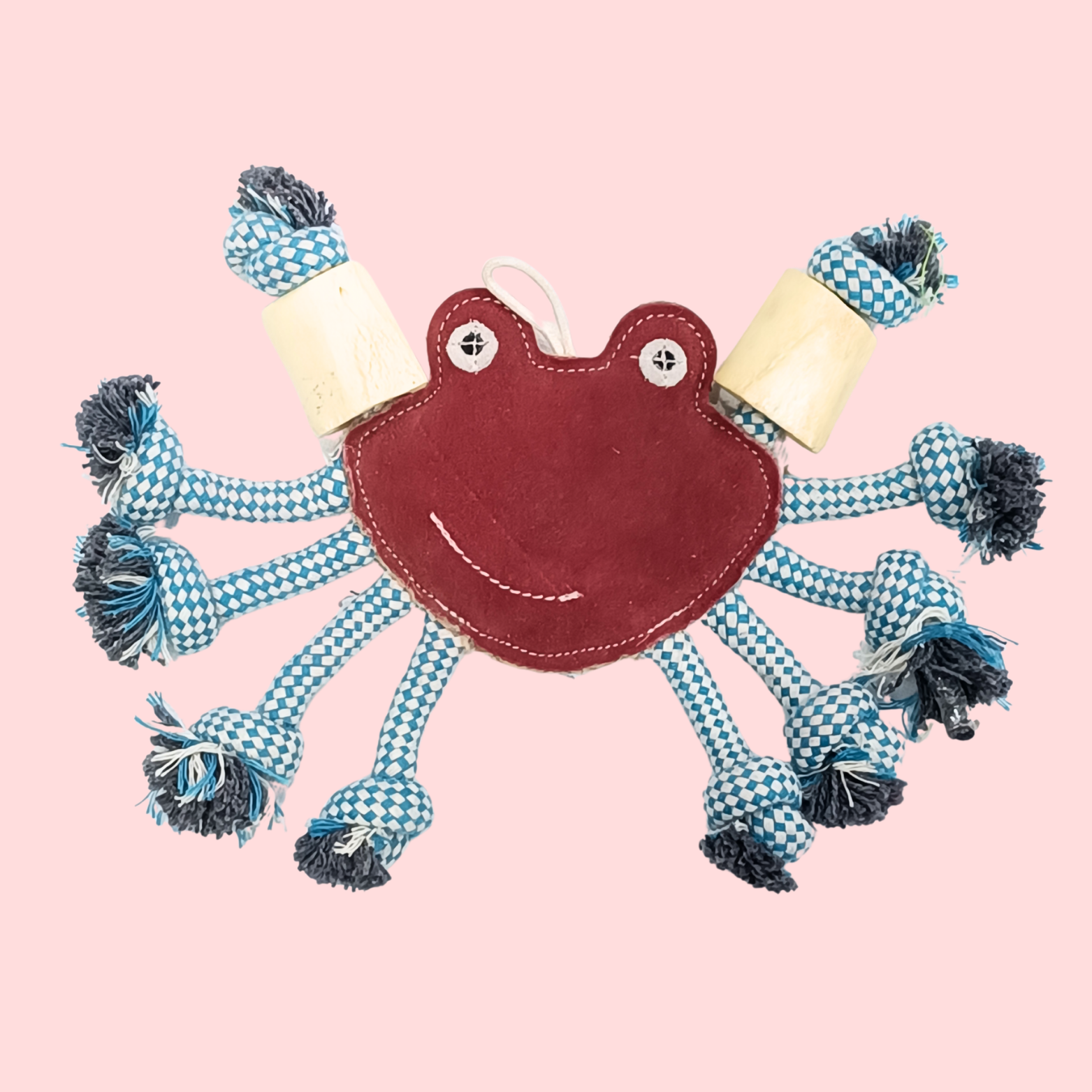 Suede Crab Rope Dog Toy – Interactive Chew & Tug Toy