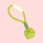 Rope Ball with Loop Handle Dog Toy – Fetch & Tug Toy